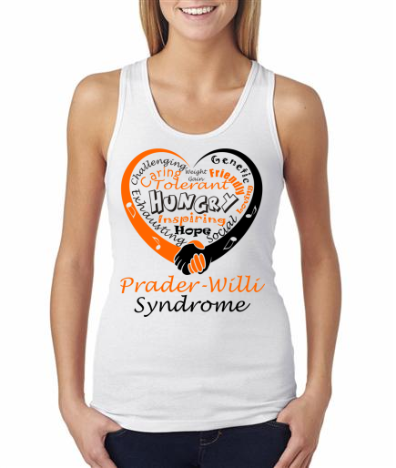 Prader - Willi Syndrome Ladies Tank Top White Front